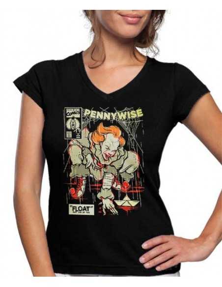 Camiseta de mujer IT ESO el payaso Pennywise comic