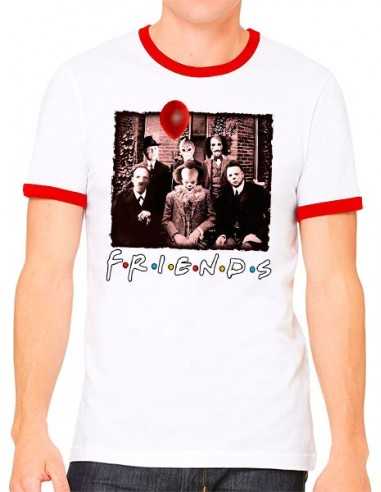 Camiseta Friends It Pennywise terror Halloween Ringer
