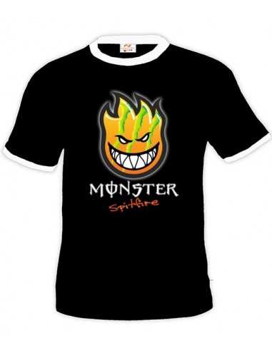 Camiseta Spitfire-Monster Energy Blanca