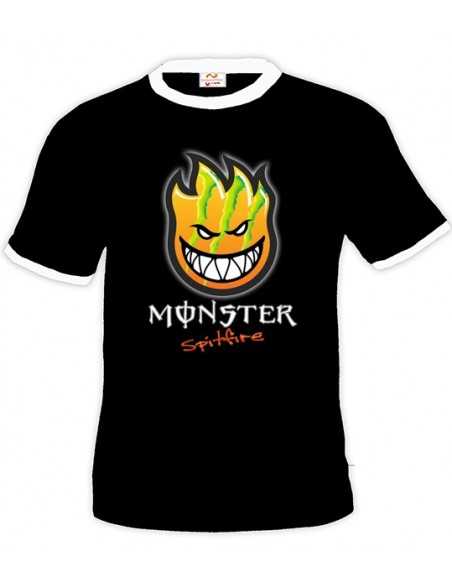 Camiseta Spitfire-Monster Energy Blanca
