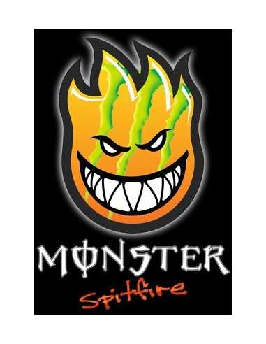 Camiseta Spitfire-Monster Energy Blanca