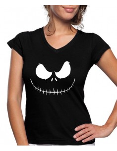 Camiseta mujer Jack Skellington Face