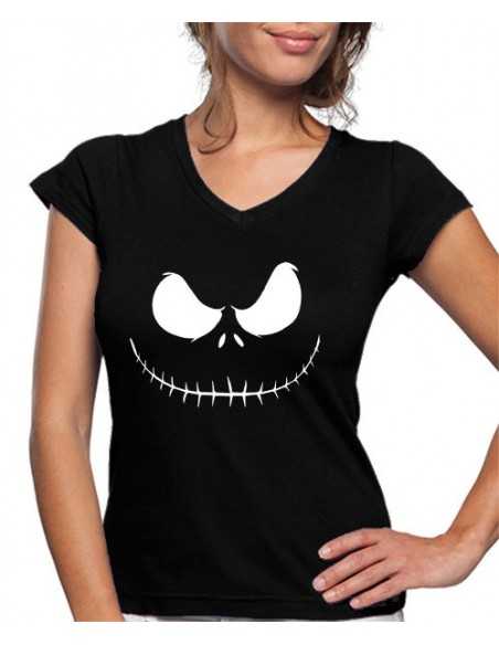 Camiseta mujer Jack Skellington Face