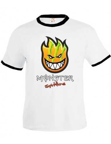 Camiseta Spitfire-Monster Energy Blanca
