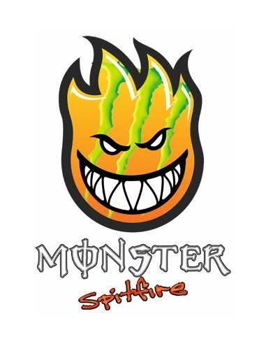Camiseta Spitfire-Monster Energy Blanca