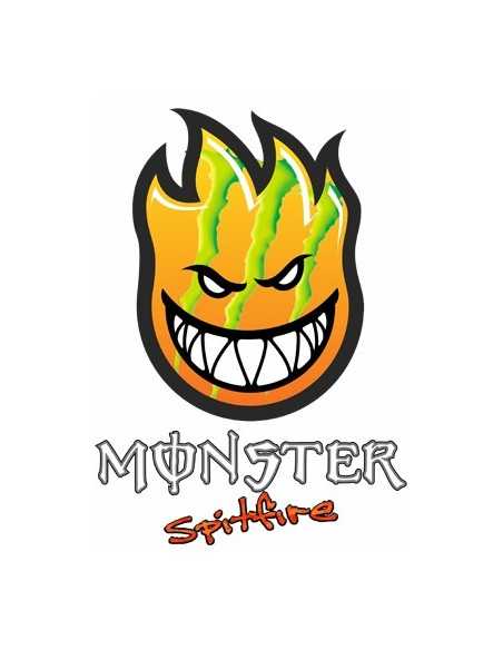 Camiseta Spitfire-Monster Energy Blanca