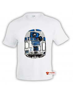 Camiseta R2D2 Star Wars (Draw) Blanca Manga Corta