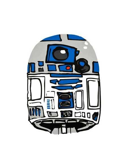 Camiseta R2D2 Star Wars (Draw) Blanca Manga Corta