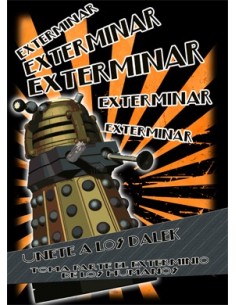 Camiseta Doctor Who (Dalek exterminar) negra manga corta 2