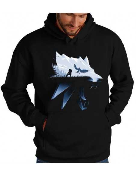 Sudadera The Witcher emblema Lobo en sombras