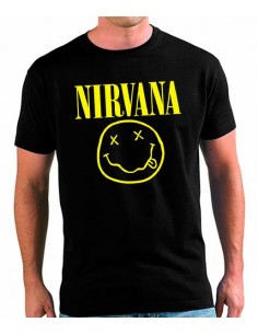 Camiseta Nirvana Logo clásico Smiley
