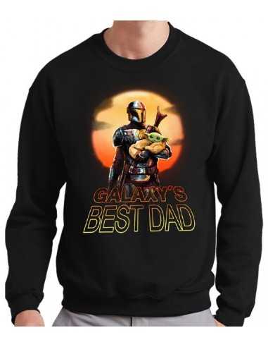 Sudadera Mandalorian con Baby Yoda mejor padre Sudadera Mandalorian con Baby Yoda mejor padre