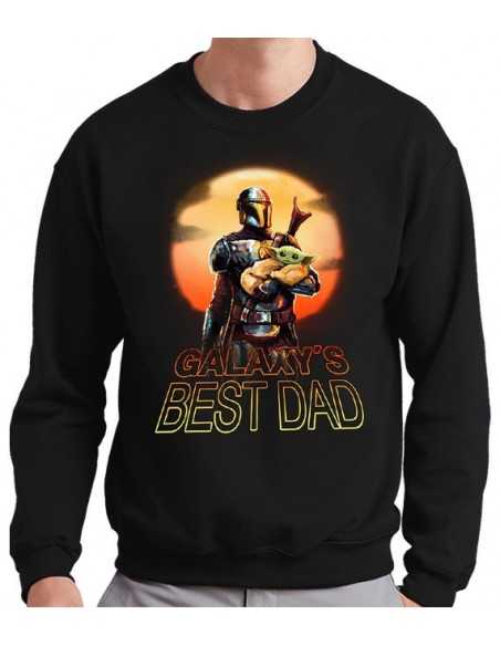 Sudadera Mandalorian con Baby Yoda mejor padre Sudadera Mandalorian con Baby Yoda mejor padre