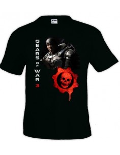 Camiseta Gears of War 3 (Vert) Negra manga corta