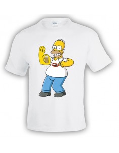 Camiseta Homer Simpson "Biceps" Blanca