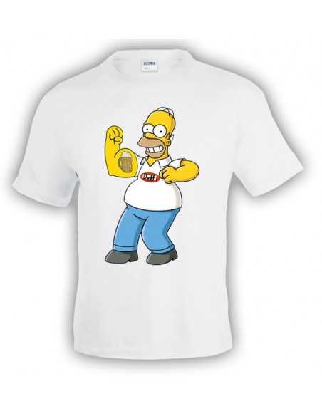Camiseta Homer Simpson "Biceps" Blanca Camiseta Homer Simpson "Biceps" Blanca