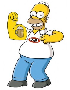 Camiseta Homer Simpson "Biceps" Blanca 2
