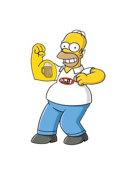 Camiseta Homer Simpson "Biceps" Blanca Camiseta Homer Simpson "Biceps" Blanca