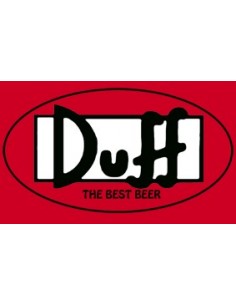 Camiseta cerveza Duff (Simpson) logo ovalado roja 2