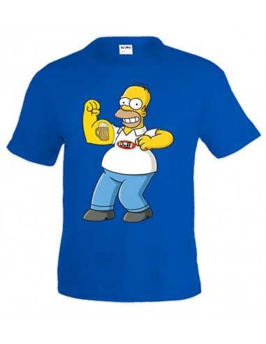 Camiseta Homer Simpson "Biceps" Azul Royal