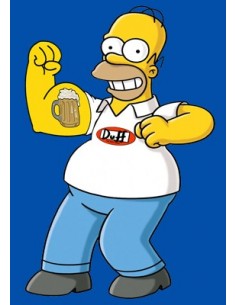 Camiseta Homer Simpson "Biceps" Azul Royal 2