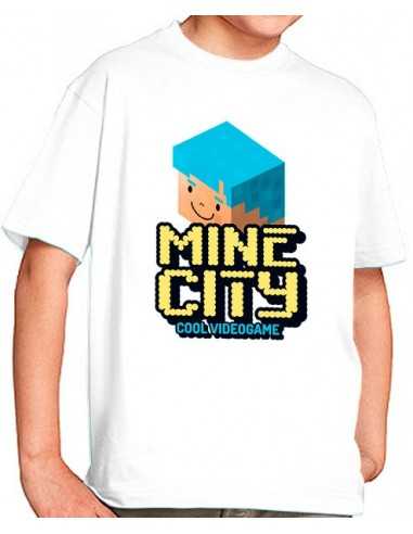 Camiseta Minecraft MIne City Camiseta Minecraft MIne City