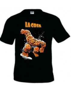 Camiseta Los cuatro Fantasticos "La Cosa" manga corta negra