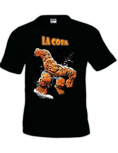 Camiseta Los cuatro Fantasticos "La Cosa" manga corta negra