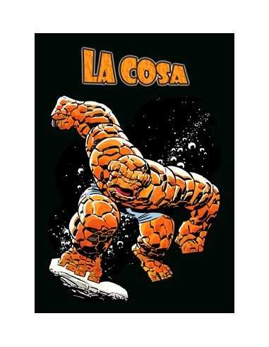 Camiseta Los cuatro Fantasticos "La Cosa" manga corta negra