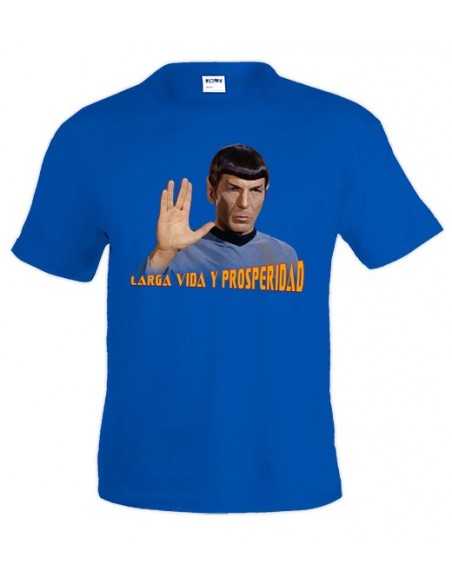 Camiseta Star Trek con Spok ,color azul