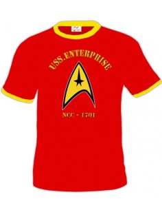 Camiseta Star Trek Logo Entreprise -Roja