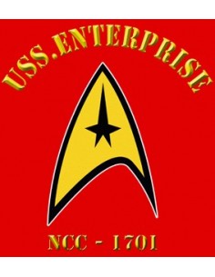 Camiseta Star Trek Logo Entreprise -Roja 2