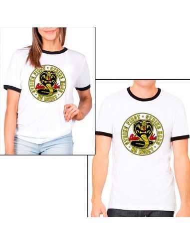Camiseta Cobra Kai emblema ringer