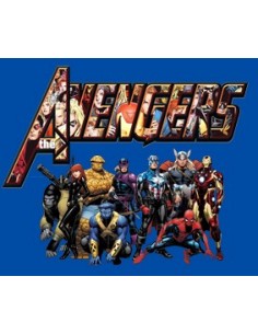 Camiseta de Los vengadores (The avengers) logo custom Azul Royal 2