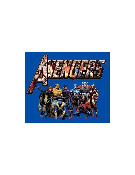 Camiseta de Los vengadores (The avengers) logo custom Azul Royal