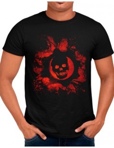 Camiseta Gears of War (Scull) manga corta negra