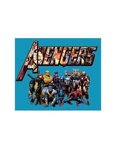 Camiseta de Los vengadores (The avengers) logo custom Azul Claro Camiseta de Los vengadores (The avengers) logo custom Azul Claro