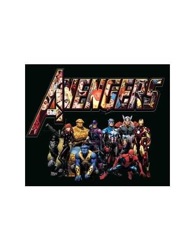 Camiseta de Los vengadores (The avengers) logo custom, Negra