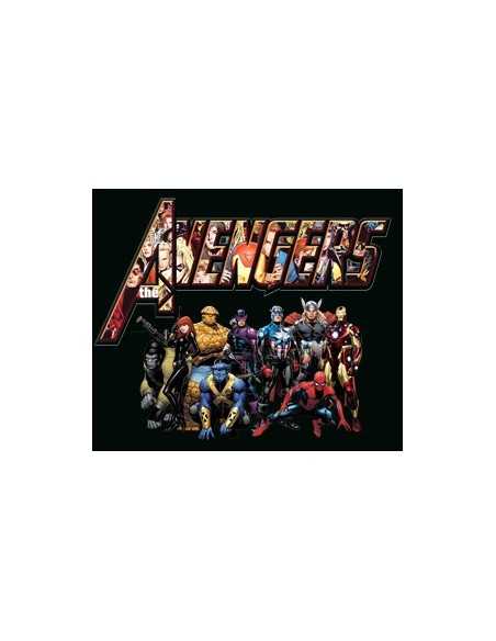 Camiseta de Los vengadores (The avengers) logo custom, Negra