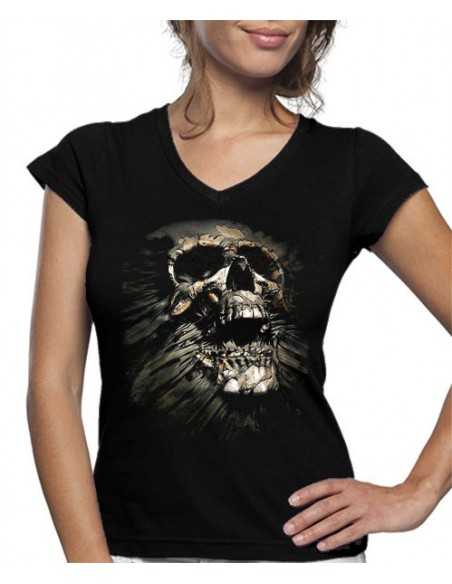 Camiseta de calavera 3D style de mujer