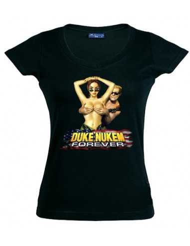 Camiseta Duke Nukem (Lara) Negra Chica Camiseta Duke Nukem (Lara) Negra Chica