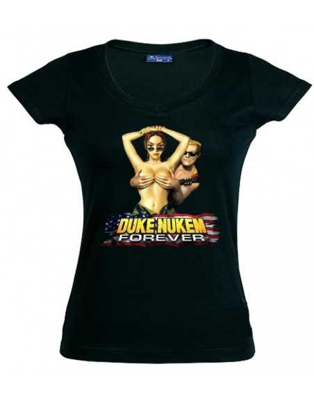 Camiseta Duke Nukem (Lara) Negra Chica Camiseta Duke Nukem (Lara) Negra Chica