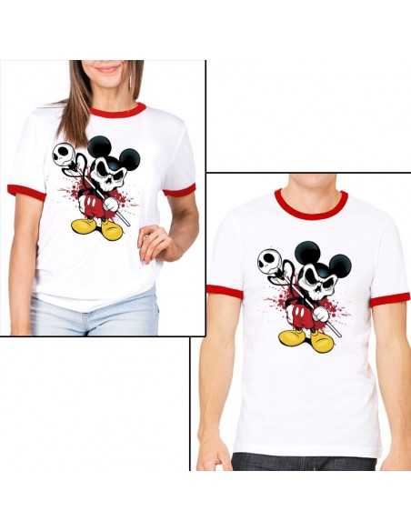 Camiseta con calavera Mickey Mouse Halloween Ringer Camiseta con calavera Mickey Mouse Halloween Ringer