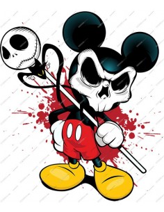 Camiseta con calavera Mickey Mouse Halloween Ringer 2