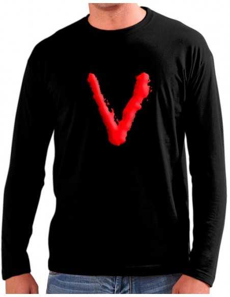 Camiseta V los visitantes logo v Manga Larga