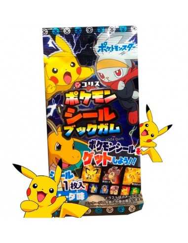 Chicle Pokémon con pegatinas