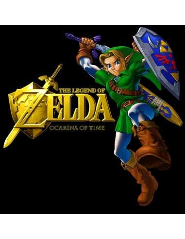 Camiseta Zelda Ocarina Of Time (Gold)Negra manga corta