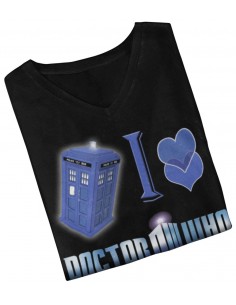 Camiseta Doctor Who love-love Tardis manga corta chica 2