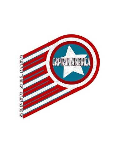 Camiseta Capitan America (Symbol) Blanca manga corta Camiseta Capitan America (Symbol) Blanca manga corta