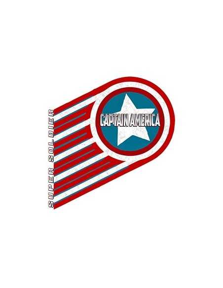 Camiseta Capitan America (Symbol) Blanca manga corta Camiseta Capitan America (Symbol) Blanca manga corta